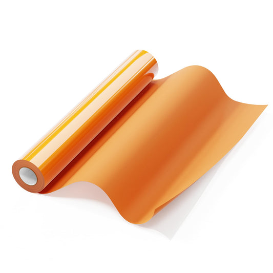 Hisiu Orange HTV Heat Transfer Vinyl for T-Shirts, 12''x20ft Orange Iron on Heat Transfer for Fabric, Iron on Vinyl Compatible with Cricut & Heat Press Machine, Heat Vinyl Easy to Cut